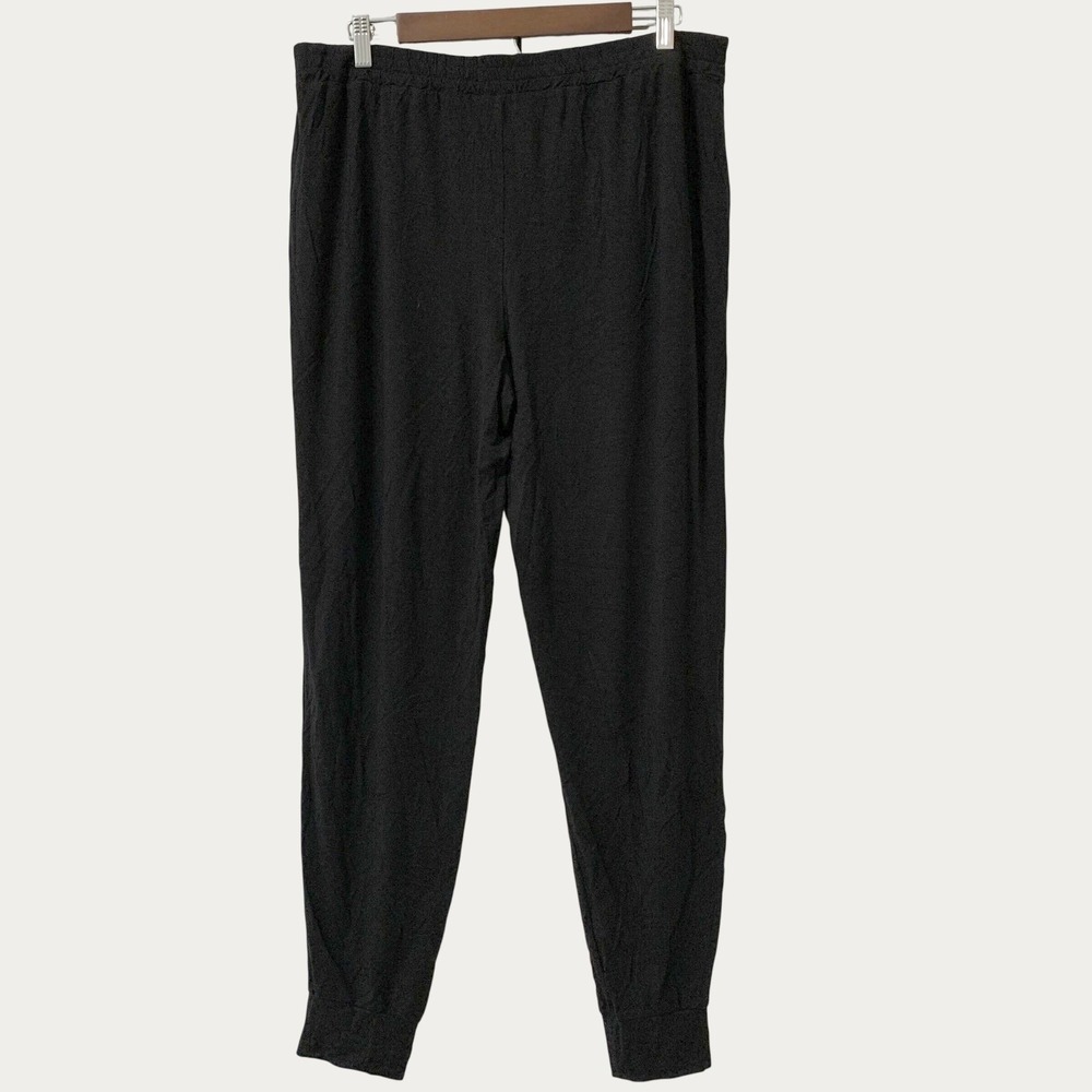 Athleta High Rise Jogger Pants Women Size L Black Pull On Stretch Tencel Lyocell